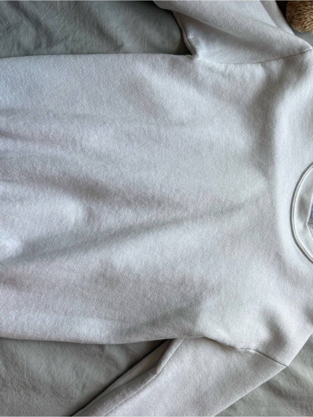 Cozy Lightweight Crewneck Sweatshirt in Off-White